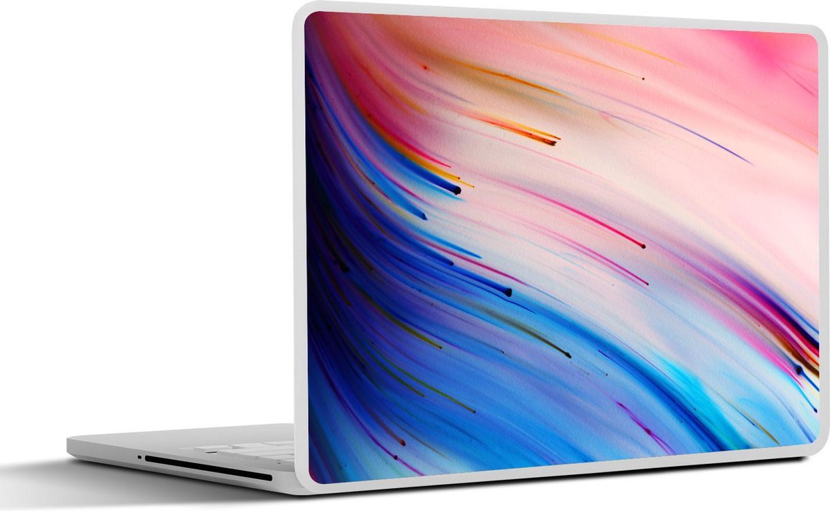 Laptop sticker - 11.6 inch - Abstract - Regenboog - Kleurstof - 30x21cm - Laptopstickers - Laptop skin - Cover