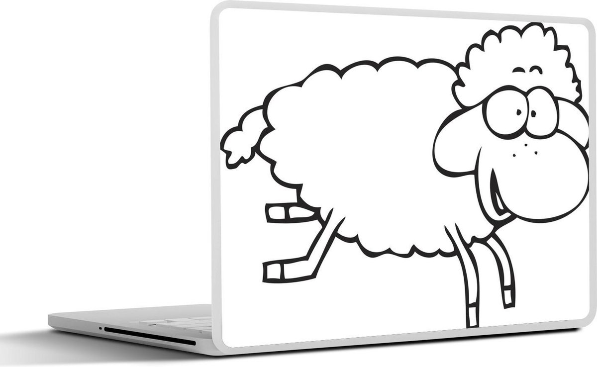 Afbeelding van product SleevesAndCases  Laptop sticker - 14 inch - een rennend schaap