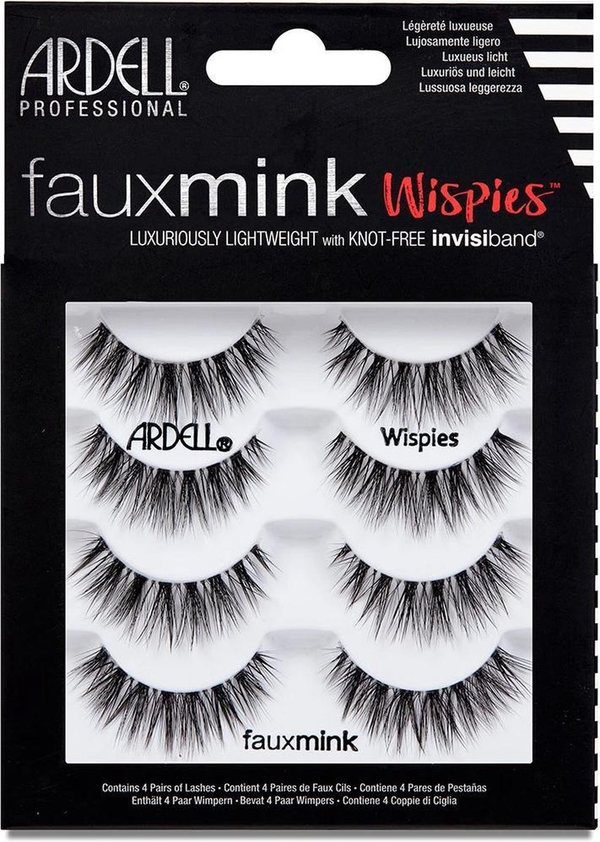 Ardell - Faux Mink Lashes Wispies - Multipack - Zwart