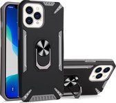 PC + TPU-beschermhoes met 360 graden draaibare ringhouder voor iPhone 13 Pro Max (grijs)