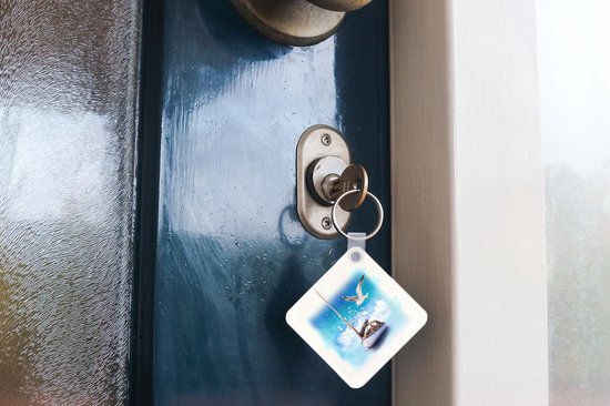 Sleutelhanger - Uitdeelcadeautjes - Boot - Vogel - Zee - Waterverf - Plastic