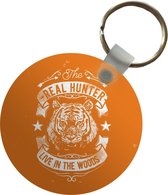 Porte-clés - Vintage - Tigre - Oranje - Plastique - Rond - Cadeaux à distribuer