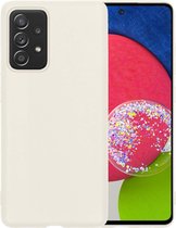 Samsung A52s Hoesje 5G Siliconen Case Back Cover Hoes - Samsung Galaxy A52s Hoesje Cover Hoes Siliconen - Wit