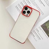 Drie secties galvaniserende TPU-beschermhoes voor iPhone 13 mini (rood)