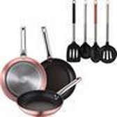 Bergner Pans Set - 20,24,30 cm - in aluminium gesmeed met 4 keukengerei in nylon