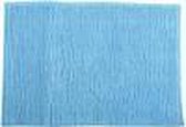 MSV Badkamerkleed/badmat/toilet - voor op de vloer - lichtblauw - 60 x 90 cm - microvezel - anti-slip