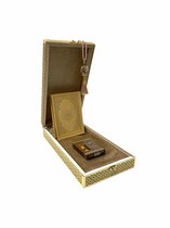 Luxe Koran box met een Koran, gebedskleed, esans en een tasbih taupe
