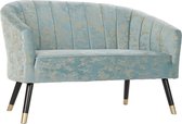 Sofa DKD Home Decor Groen Polyester Berken Gouden Glam (124 x 73 x 80 cm)