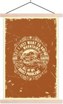 Porte-affiche avec affiche - Affiche scolaire - Vintage - Berg - Texte - 60x90 cm - Lattes vierges