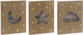 LED Lamp DKD Home Decor Nacht Hout MDF (3 pcs) (20 x 3.5 x 26 cm)