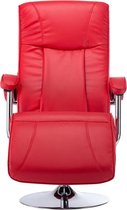 Tv fauteuil rood kunstleer