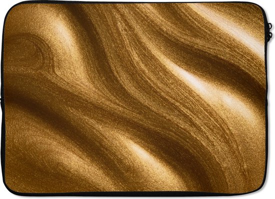 Housse ordinateur 13 pouces 34x24 cm - Glamour - Housse Macbook & Laptop Paint Gold - Housse ordinateur portable avec photo