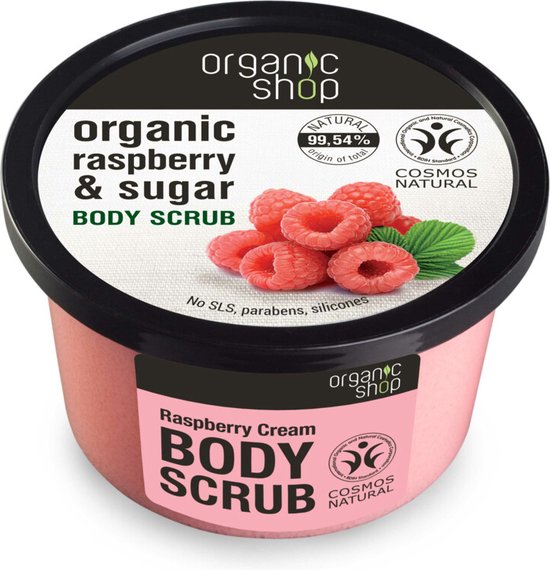 Organic Shop - Organic Raspberry & Sugar Body Scrub Peeling Do Ciała O Zapachu Maliny - 250ML