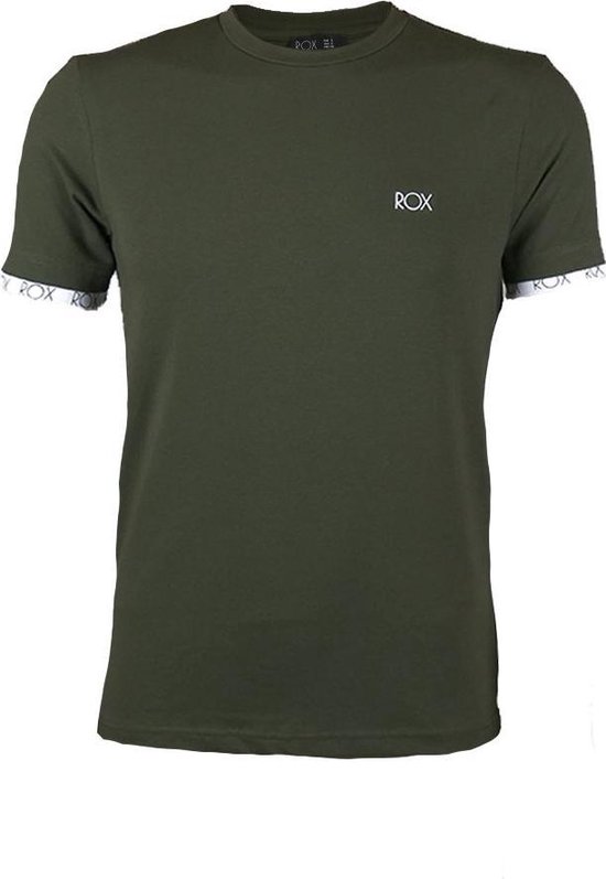Rox - Heren T-shirt Collin - Donkergroen - Slim - Maat XXL