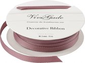 decoratielint Grosgrain 5 mm / 15 meter donkerroze