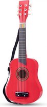 gitaar De Luxe junior 64 cm hout rood 4-delig