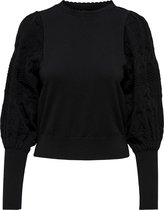 Only Trui Onlmelita L/s O-neck Pullover Knt 15235327 Black Dames Maat - XS
