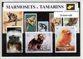 Dwergaapjes – Luxe postzegel pakket (A6 formaat) : collectie van verschillende postzegels van dwergaapjes – kan als ansichtkaart in een A6 envelop - authentiek cadeau - kado tip -