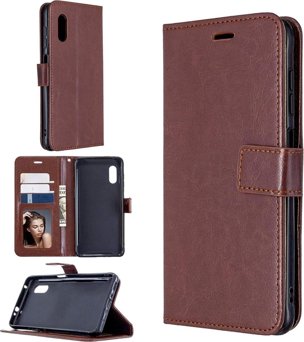 Portemonnee Book Case Hoesje Geschikt voor: Samsung Galaxy XCover 5 - bruin