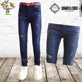 Meisjes jeans Spetters 110/116 -s&C-110/116-spijkerbroek meisjes