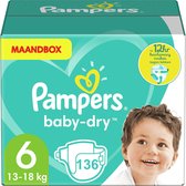 Pampers Baby Dry Luiers - Maat 6 - Maandbox - 136 luiers