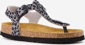 Hush Puppies meisjes bio sandalen luipaardprint - Zwart - Maat 33