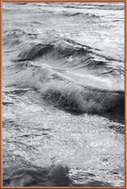 JUNIQE - Poster met kunststof lijst Take Me Surfing -13x18 /Grijs &