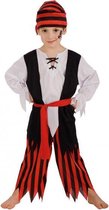 Carnival Toys Verkleedpak Piraat Junior Rood/zwart/wit Mt 140