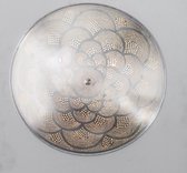 Zenza - Plafonniere -Oosterse Lamp- Disk-Fan - L - Zilver