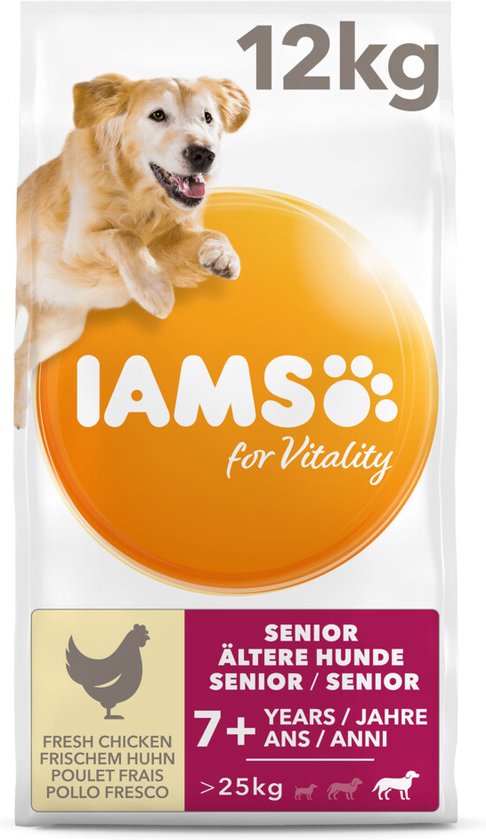 Iams Advanced Nutrition Senior Large Dog 7+ met Kip 12 kg