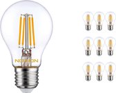 Voordeelpak 10x Noxion Lucent Filament LED Bulb 8W 827 A60 E27 Helder | Zeer Warm Wit - Vervangt 75W