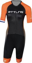 BTTLNS trisuit | triathlon pak | trisuit korte mouw dames | Typhon 2.0 | zwart-oranje | XS