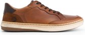 Travelin' Rugby Heren sneakers - Leren veterschoenen - Cognac bruin Leer - Maat 42