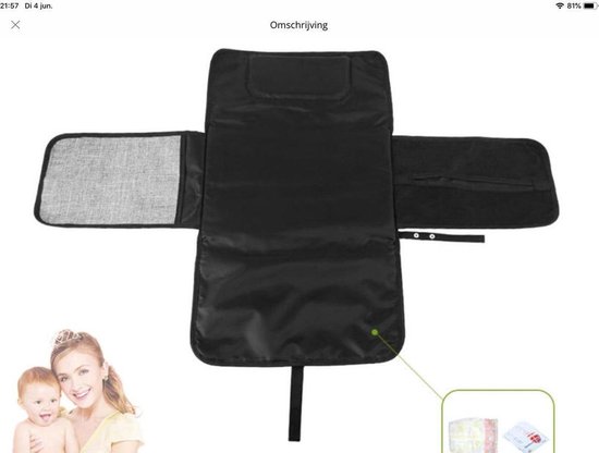 XL Draagbare Luiertas. De Luiertas Is Een Uitneembare Tas Met 6 Vakken Als Toilettas Voor Babyspullen Waterdicht Opvouwbaar Aankleedkussen Ideaal Als Cadeau Voor Pasgeborenen