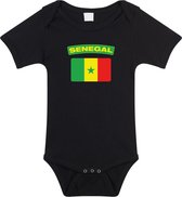 Senegal baby rompertje met vlag zwart jongens en meisjes - Kraamcadeau - Babykleding - Senegal landen romper 68 (4-6 maanden)