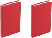 4x stuks rekbare schoolboeken hoezen rood A5 - Boeken kaften