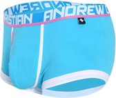 Andrew Christian Fly Tagless Boxer w/ Almost Naked Blauw - MAAT M - Heren Ondergoed - Boxershort voor Man - Mannen Boxershort