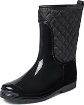 Gevavi boots - Joan Gevoerde PVC Regenlaarzen voor Dames - Waterdichte Laars - Zwart - Maat 41