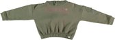 Garcia kortere olijfgroene relaxed fit meisjes sweater hoodie - Maat 128