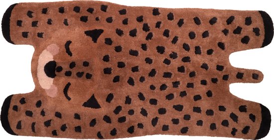 Nattiot - Little Cheetah Vloerkleed/Tapijt Voor De Kinderkamer - Afmetingen 65 x 120 cm