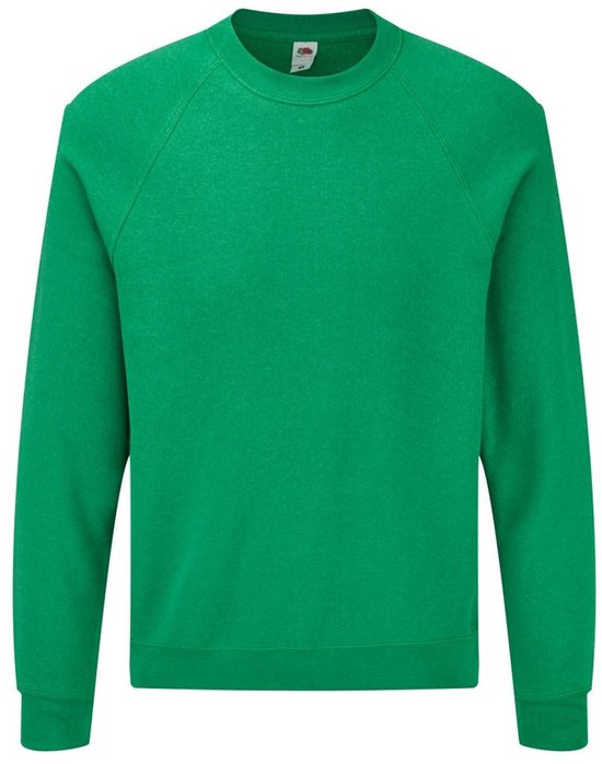 Fruit Of The Loom Unisex Raglan Mouwen Belcoro® Sweatshirt (Heather Groen)