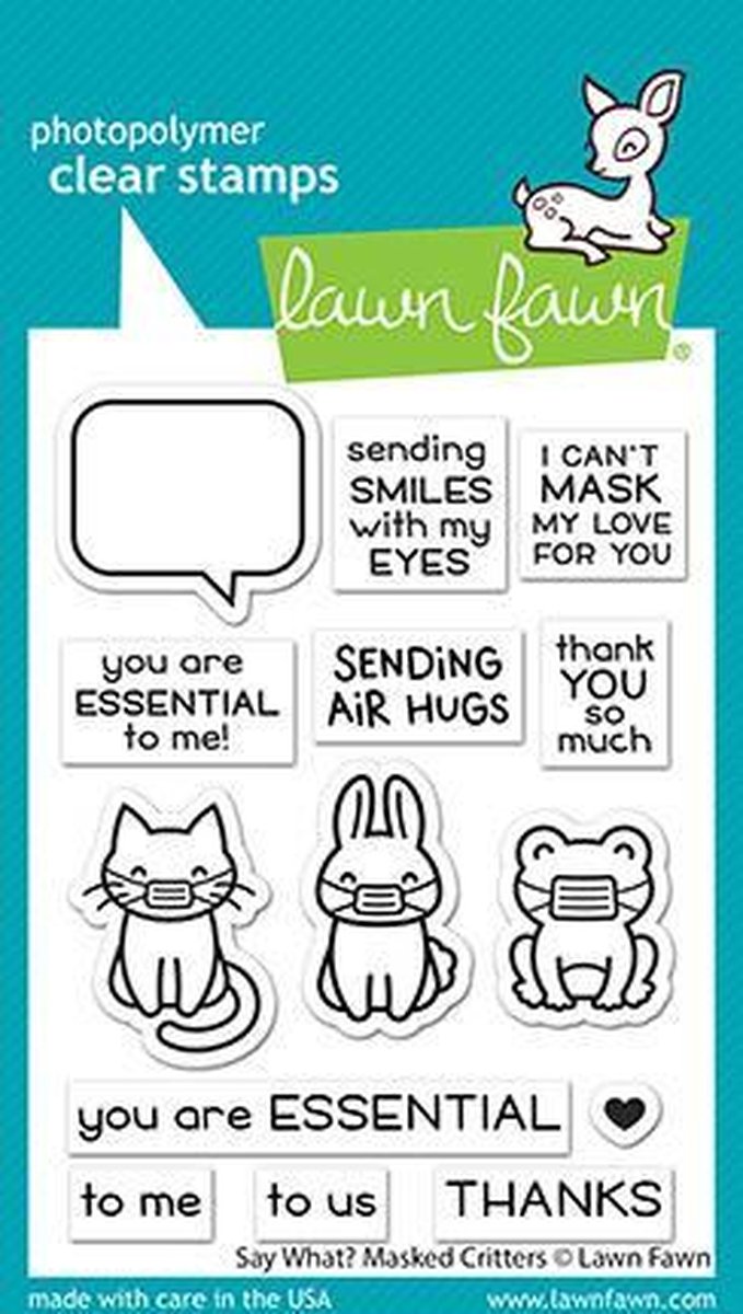 Say What? Masked Critters Clear Stamps (LF2560)
