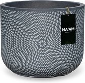 MA'AM Jade - Bloempot cilinder - D30x25 - Zwart - industrieel plantenpot- buiten/binnen - moderne decoratie
