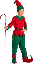 Carnival Toys Verkleedpak Elf Junior Vilt Rood/groen Maat 126