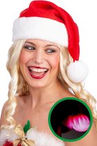 Carnival Toys Kerstmuts Met Licht Pluche Rood/wit One-size