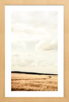 JUNIQE - Poster in houten lijst Meadow Walks -20x30 /Bruin & Grijs