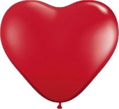 Hartjes ballon rood ø 35 cm 100 stuks - .