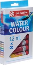 Water Colour set 8 kleuren 12 ml tubes aquarel aquarelverf transparante waterverf