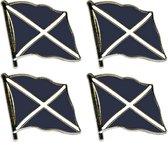 4x stuks pin broche speldje van vlag Schotland 20 mm - Feestartikelen
