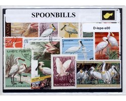 Lepelaars – Luxe postzegel pakket (A6 formaat) : collectie van verschillende postzegels van lepelaars – kan als ansichtkaart in een A6 envelop - authentiek cadeau - kado - geschenk - kaart  - vogel - vogels - Platalea leucorodia - ibis - snavel